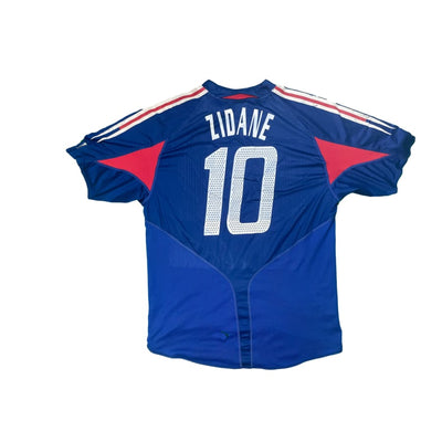 Maillot football vintage Equipe de France domicile #10 Zidane saison 2004-2005 - Adidas - Equipe de France