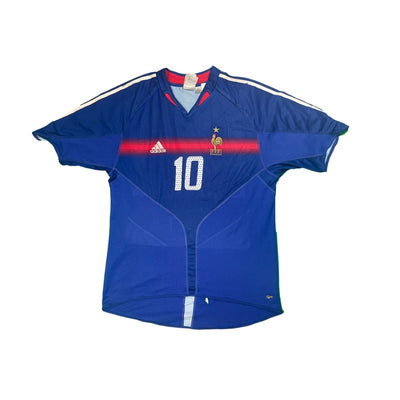 Maillot football vintage Equipe de France domicile #10 Zidane saison 2004-2005 - Adidas - Equipe de France