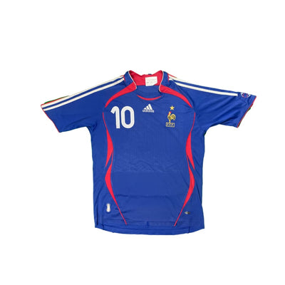 Maillot football vintage Equipe de France domicile #10 Zidane saison 2006-2007 - Adidas - Equipe de France