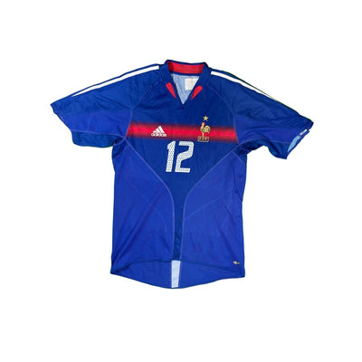 Maillot football vintage Equipe de France domicile #12 Henry saison 2004-2005 - Adidas - Equipe de France