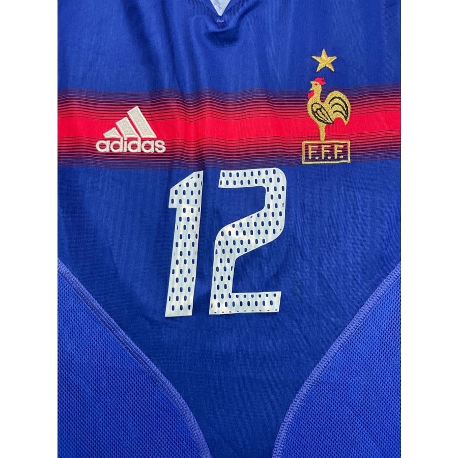 Maillot football vintage Equipe de France domicile #12 Henry saison 2004-2005 - Adidas - Equipe de France