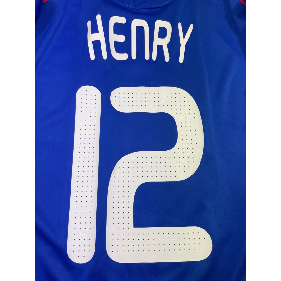 Maillot football vintage Equipe de France domicile #12 Henry saison 2008-2009 - Adidas - Equipe de France
