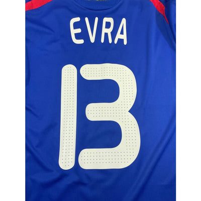 Maillot football vintage Equipe de France domicile #13 Evra saison 2008-2009 - Adidas - Equipe de France
