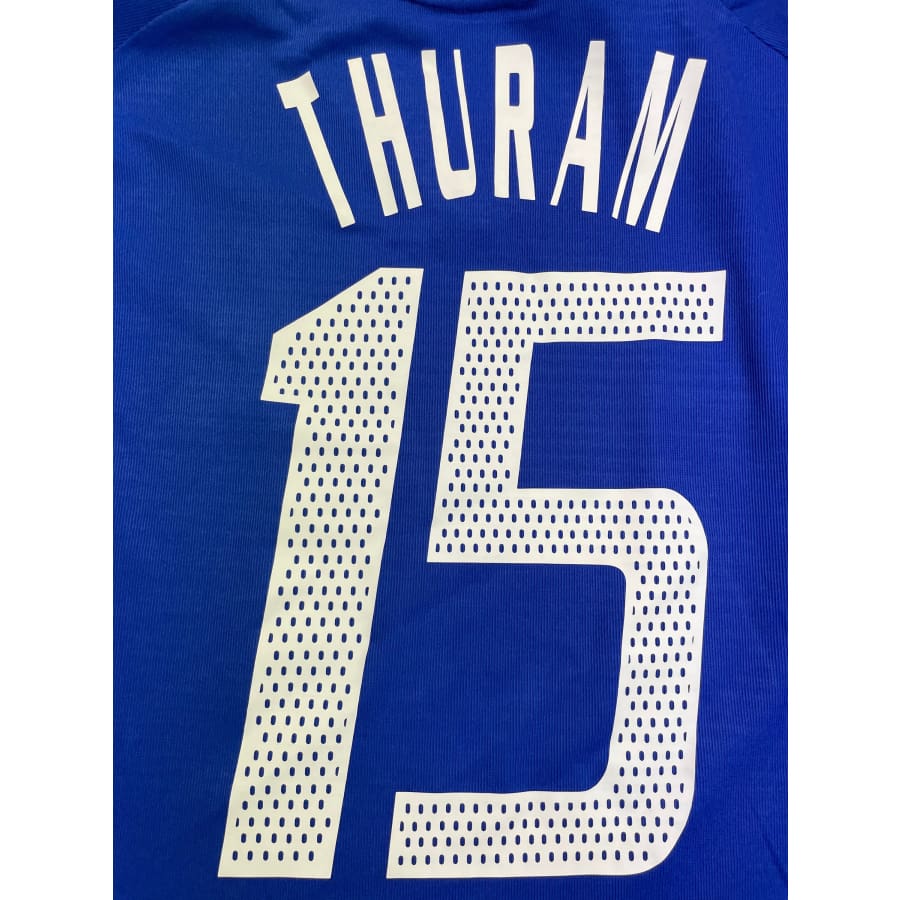 Maillot football vintage Equipe de France domicile #15 Thuram saison 2002-2003 - Adidas - Equipe de France