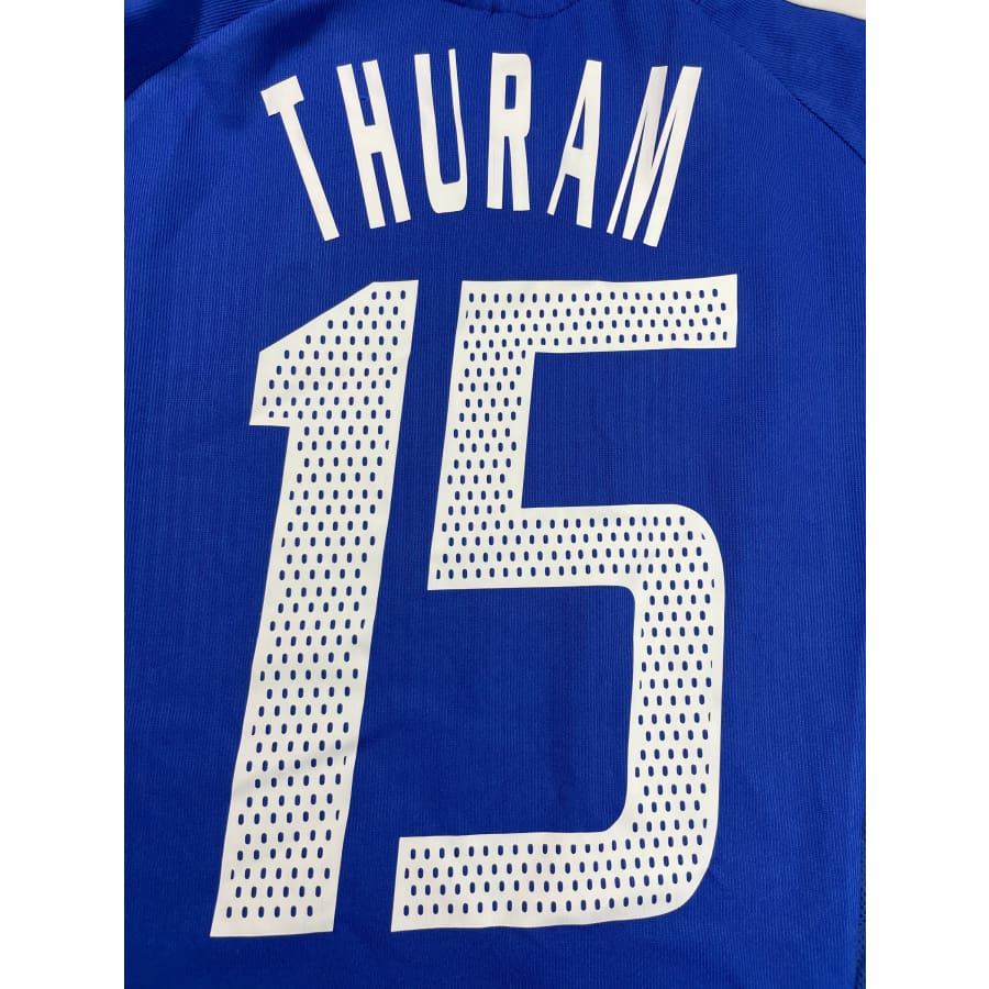 Maillot football vintage Equipe de France domicile #15 Thuram saison 2002-2003 - Adidas - Equipe de France