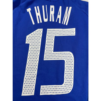 Maillot football vintage Equipe de France domicile #15 Thuram saison 2002-2003 - Adidas - Equipe de France