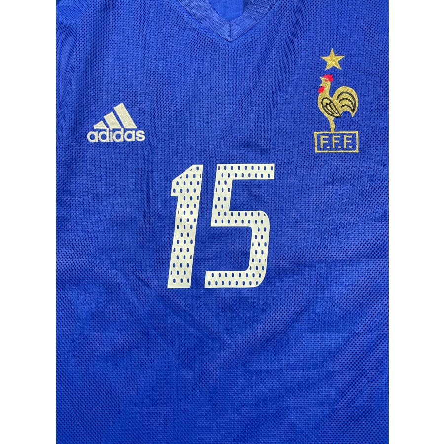 Maillot football vintage Equipe de France domicile #15 Thuram saison 2002-2003 - Adidas - Equipe de France
