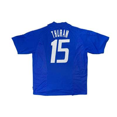 Maillot football vintage Equipe de France domicile #15 Thuram saison 2002-2003 - Adidas - Equipe de France