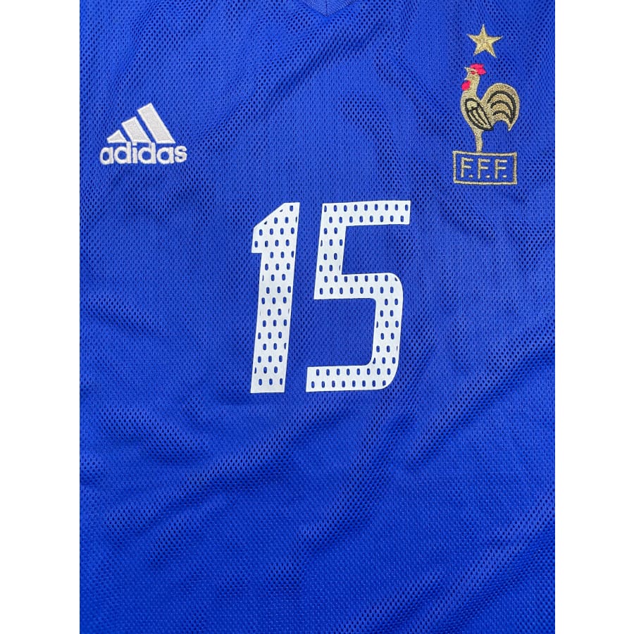 Maillot Vintage Equipe De France Domicile 2002-2003 - N°15 Thuram - Adidas Taille XL