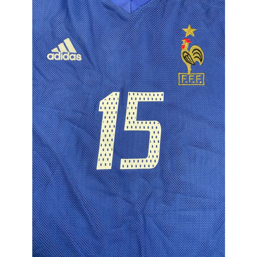 Maillot football vintage Equipe de France domicile #15 Thuram saison 2002-2003 - Adidas - Equipe de France