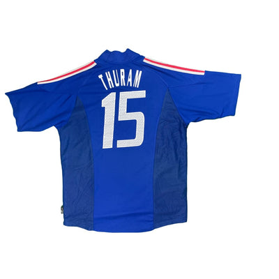 Maillot football vintage Equipe de France domicile #15 Thuram saison 2002-2003 - Adidas - Equipe de France