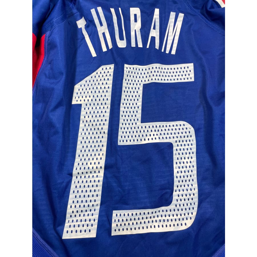 Maillot football vintage Equipe de France domicile #15 Thuram saison 2004-2005 - Adidas - Equipe de France
