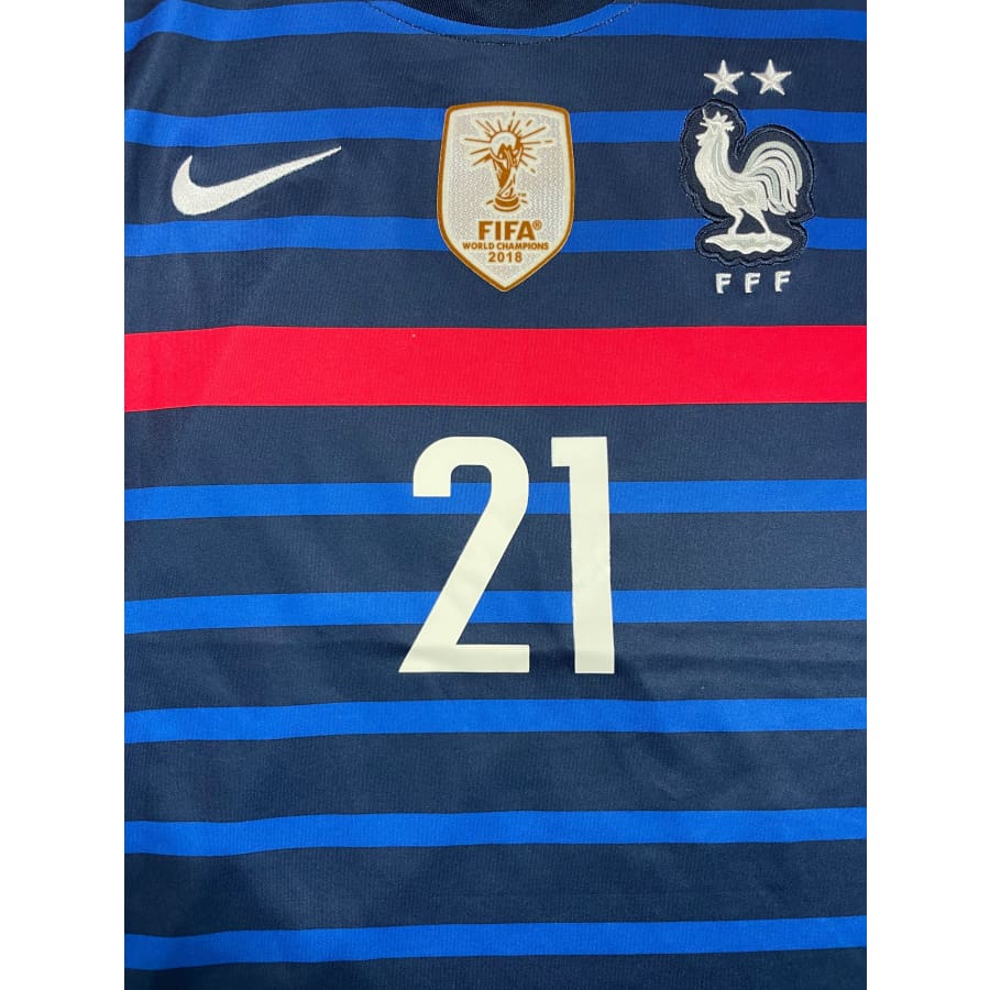 Maillot football vintage Equipe de France domicile #21 Hernandez saison 2020 - 2021 - Nike - Equipe de France