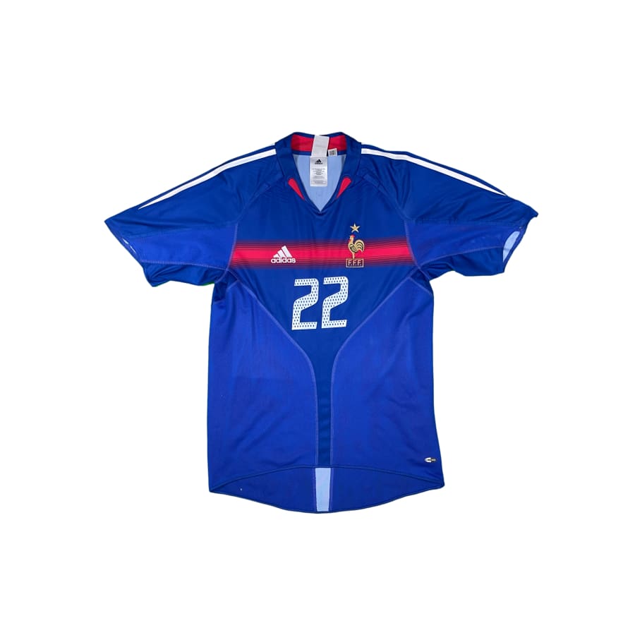 Maillot football vintage Equipe de France domicile #22 Govou saison - Adidas - Equipe de France