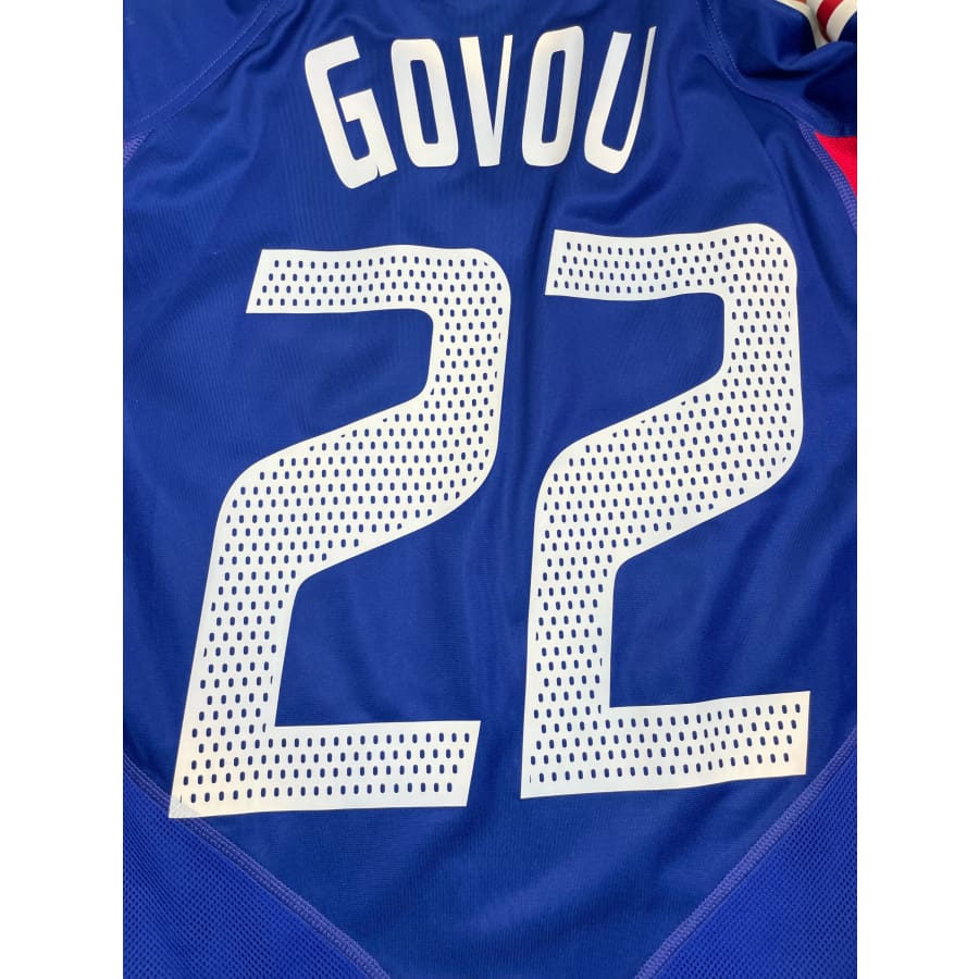 Maillot football vintage Equipe de France domicile #22 Govou saison - Adidas - Equipe de France