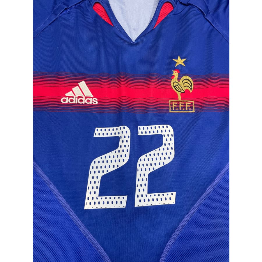 Maillot football vintage Equipe de France domicile #22 Govou saison - Adidas - Equipe de France