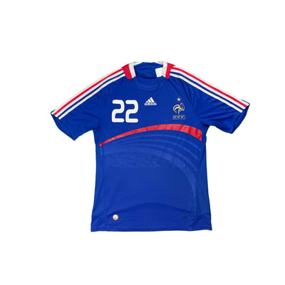 Maillot football vintage Equipe de France domicile #22 Ribery saison 2008-2009 - Adidas - Equipe de France