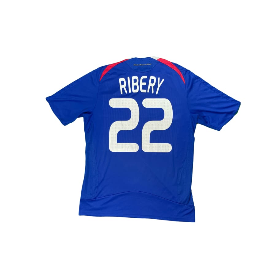 Maillot football vintage Equipe de France domicile #22 Ribery saison 2008-2009 - Adidas - Equipe de France