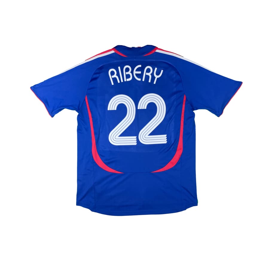 Maillot football vintage Equipe de France domicile #22 Ribery saison - Adidas - Equipe de France