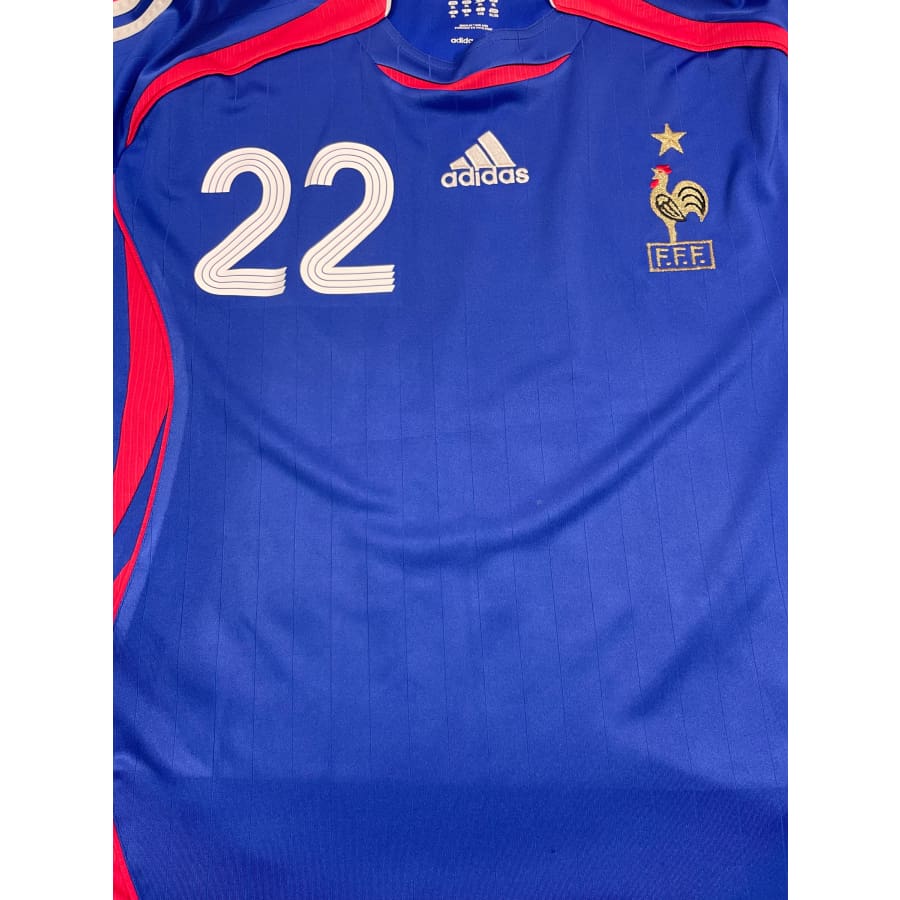 Maillot football vintage Equipe de France domicile #22 Ribery saison - Adidas - Equipe de France