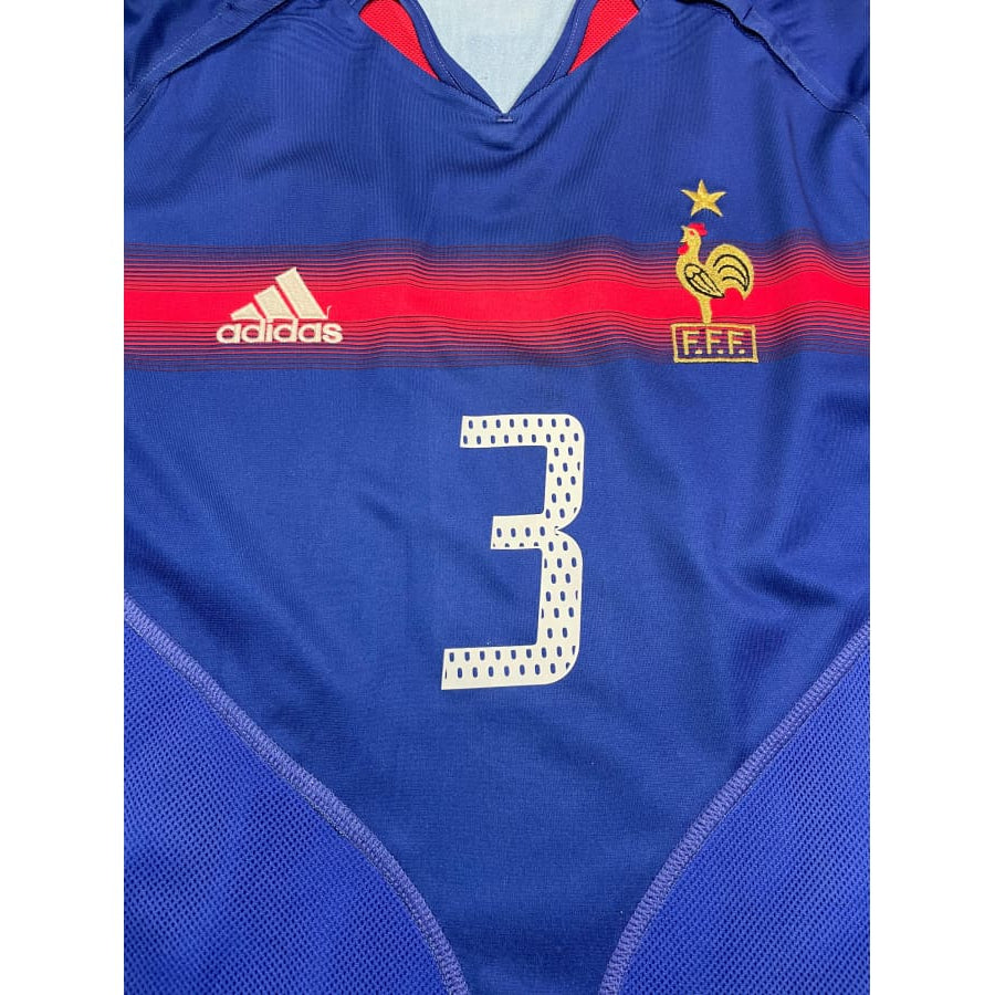 Maillot football vintage Equipe de France domicile #3 Lizarazu saison - Adidas - Equipe de France