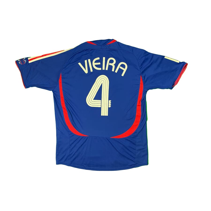 Maillot football vintage Equipe de France domicile #4 Vieira saison 2006-2007 - Adidas - Equipe de France