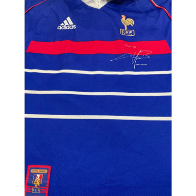 Maillot football vintage Equipe de France domicile #6 Leboeuf saison 1998-1999 - Adidas - Equipe de France
