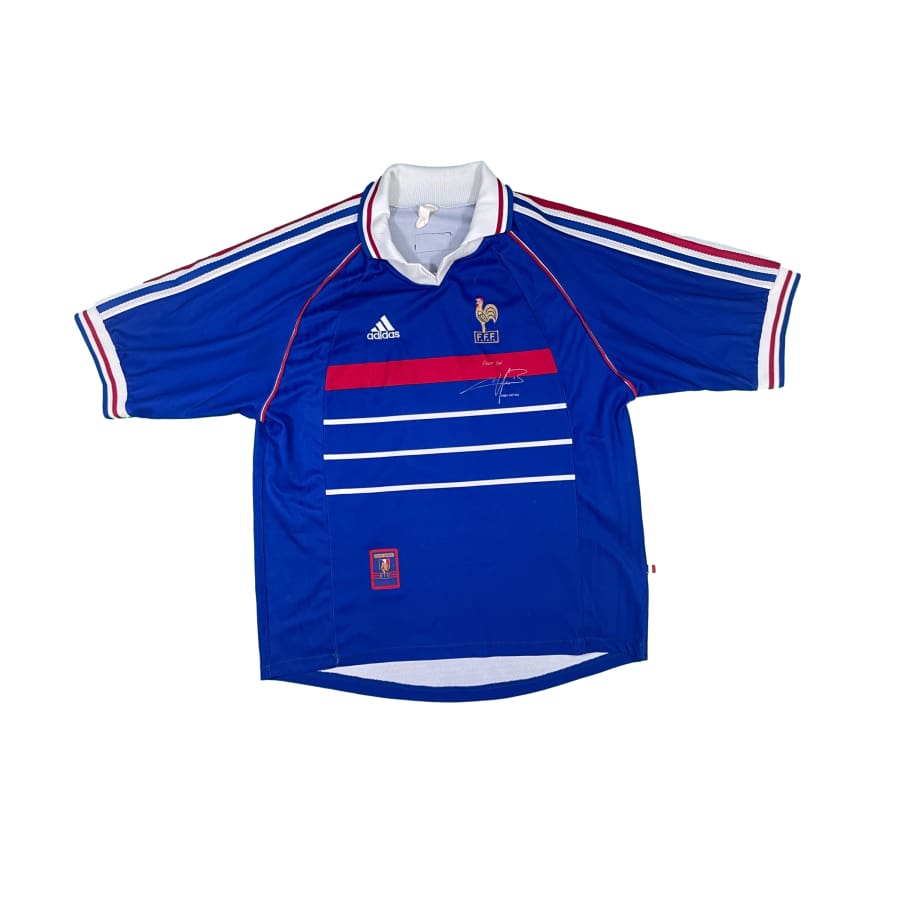 Maillot football vintage Equipe de France domicile #6 Leboeuf saison 1998-1999 - Adidas - Equipe de France