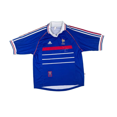 Maillot football vintage Equipe de France domicile #6 Leboeuf saison 1998-1999 - Adidas - Equipe de France