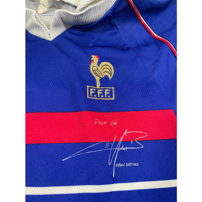 Maillot football vintage Equipe de France domicile #6 Leboeuf saison 1998-1999 - Adidas - Equipe de France