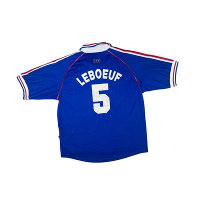 Maillot football vintage Equipe de France domicile #6 Leboeuf saison 1998-1999 - Adidas - Equipe de France