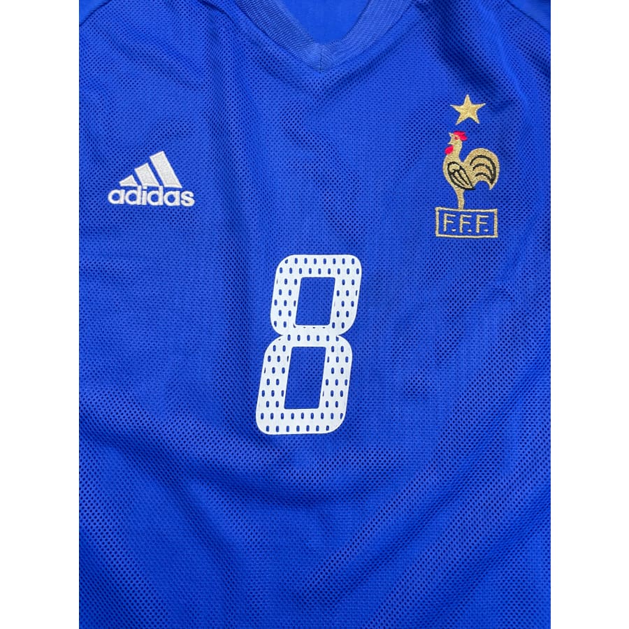 Maillot football vintage Equipe de France domicile #8 Desailly saison 2002-2003 - Adidas - Equipe de France