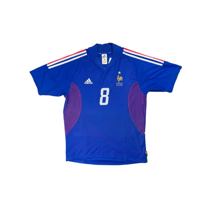 Maillot football vintage Equipe de France domicile #8 Desailly saison 2002-2003 - Adidas - Equipe de France