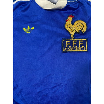Maillot football vintage Equipe de France domicile saison 1978-1979 - Adidas - Equipe de France
