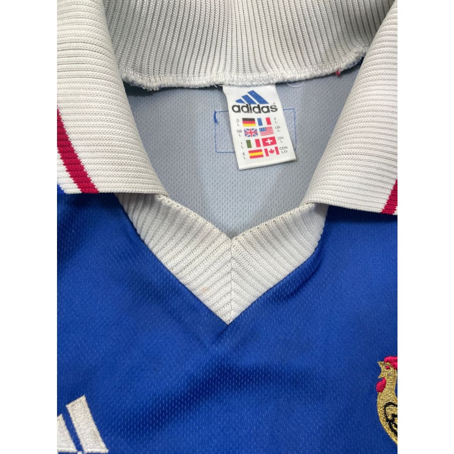 Maillot football vintage Equipe de France domicile saison 1998-1999 - Adidas - Equipe de France