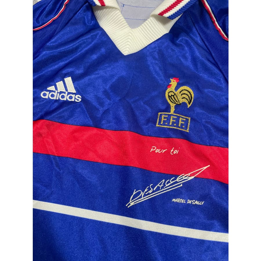 Maillot football vintage Equipe de France domicile saison 1998-1999 - Adidas - Equipe de France