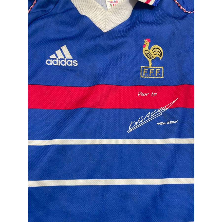 Maillot football vintage Equipe de France domicile saison 1998-1999 - Adidas - Equipe de France