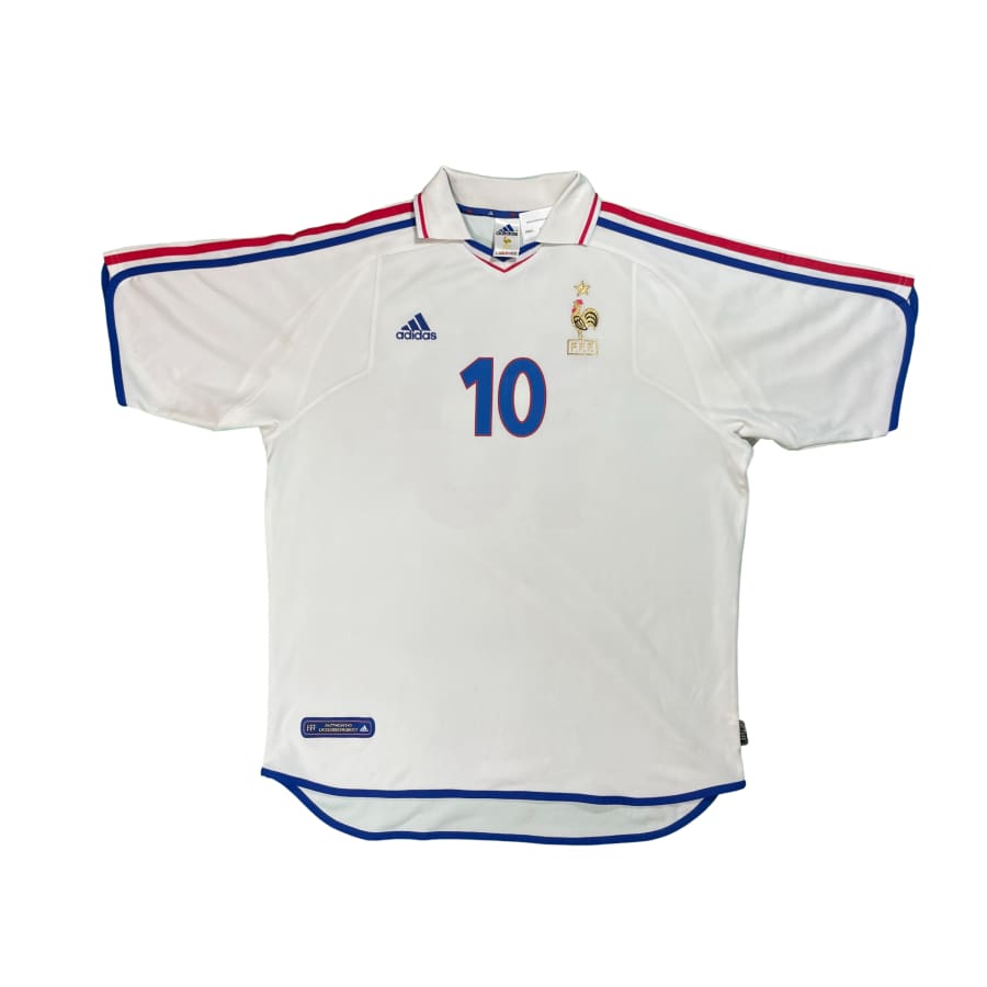 Maillot football vintage Equipe de France extérieur #10 Zidane saison 2000-2001 - Adidas - Equipe de France