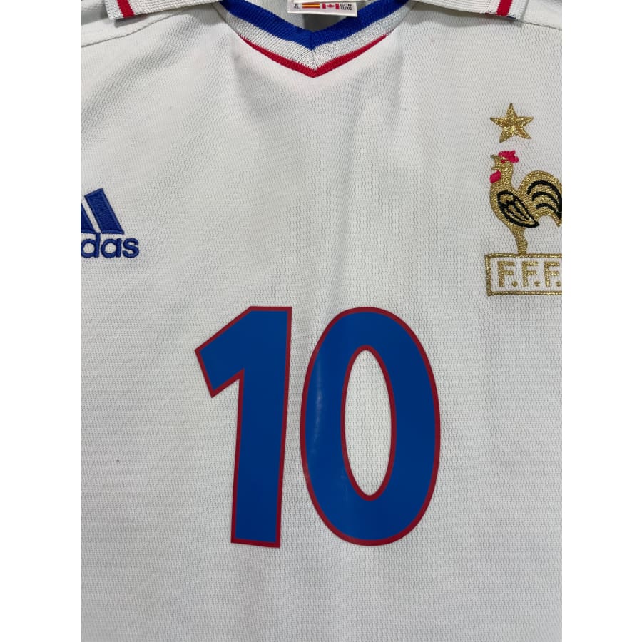 Maillot football vintage Equipe de France extérieur #10 Zidane saison 2000-2001 - Adidas - Equipe de France
