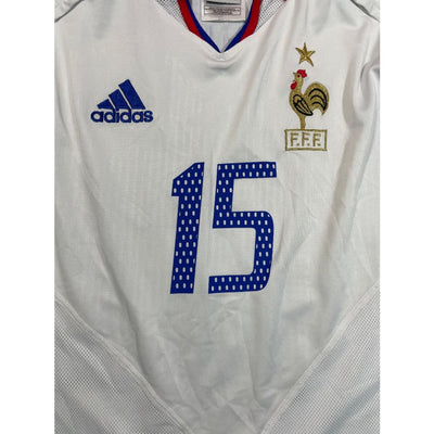 Maillot football vintage Equipe de France extérieur #15 Thuram saison 2004-2005 - Adidas - Equipe de France