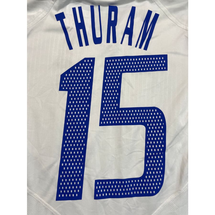 Maillot football vintage Equipe de France extérieur #15 Thuram saison 2004-2005 - Adidas - Equipe de France