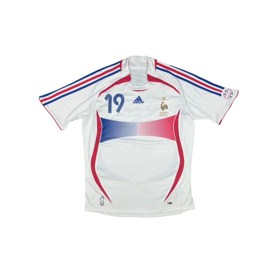 Maillot football vintage Equipe de France extérieur #19 Sagnol saison 2006-2007 - Adidas - Equipe de France
