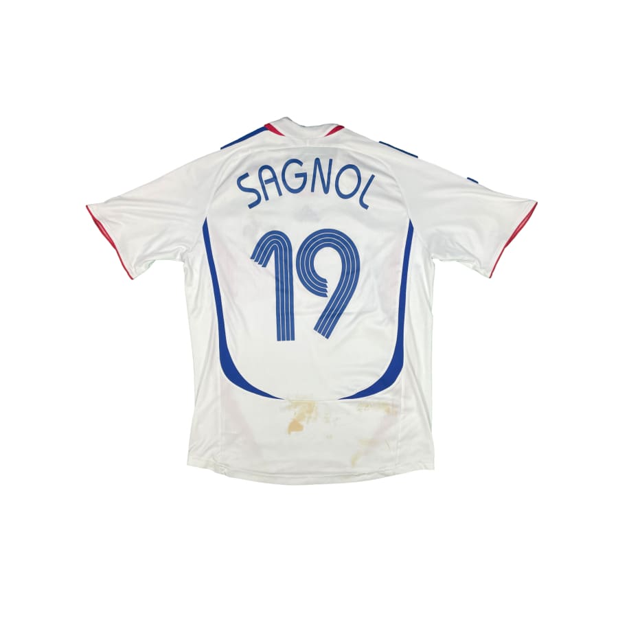 Maillot football vintage Equipe de France extérieur #19 Sagnol saison 2006-2007 - Adidas - Equipe de France