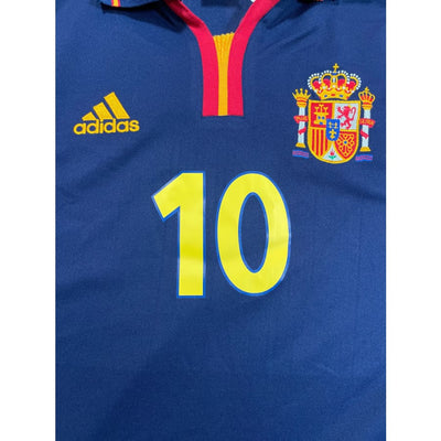 Maillot football vintage Espagne #10 Raul extérieur saison 2000-2001 - Adidas - Espagne