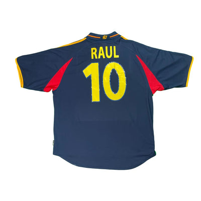 Maillot football vintage Espagne #10 Raul extérieur saison 2000-2001 - Adidas - Espagne