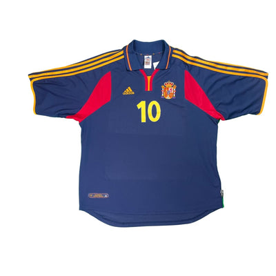 Maillot football vintage Espagne #10 Raul extérieur saison 2000-2001 - Adidas - Espagne