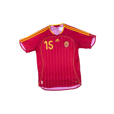 Maillot football vintage Espagne domicile #15 Sergio Ramos domicile saison 2006-2007 - Adidas - Espagne
