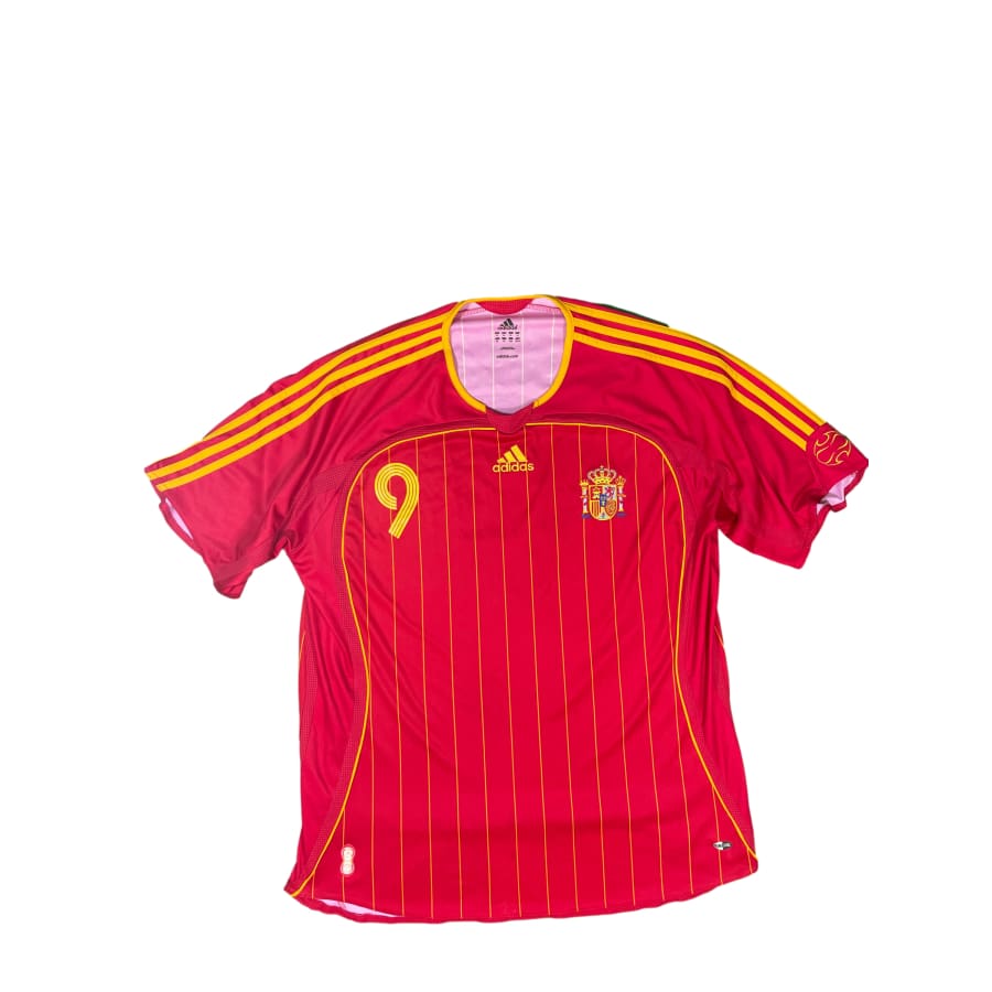 Maillot football vintage Espagne domicile #9 Torres saison 2006-2007 - Adidas - Espagne