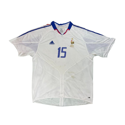 Maillot football vintage extérieur Equipe de France #15 Thuram saison 2004-2005 - Adidas - Equipe de France