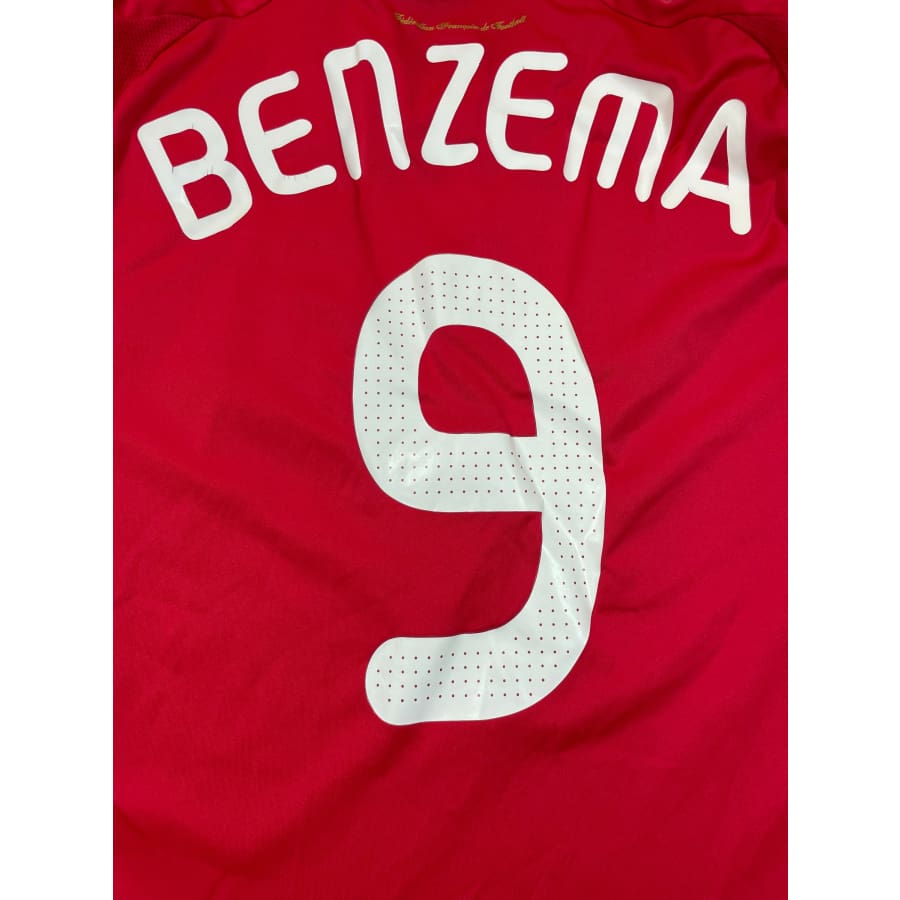 Maillot football vintage extérieur Equipe de France #9 Benzema saison 2007-2008 - Adidas - Equipe de France